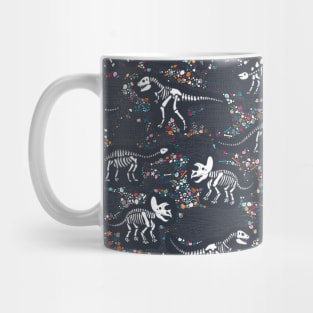 Dinosaur Fossils - Charcoal pattern Mug